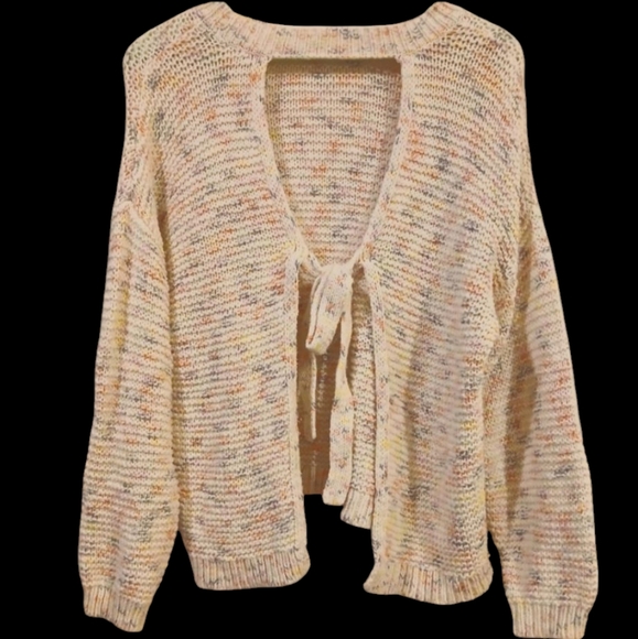 Aerie Cozy Crew Neck Open Back Sweater in Soft Knit - Picture 2 of 13